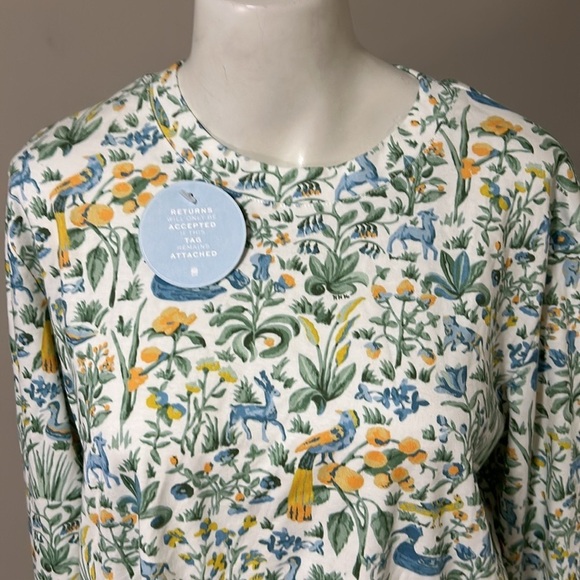 Hill House The Ivy Sleep Tee Multi Sherwood Forest Floral Cotton Sz S NEW - Picture 4 of 10